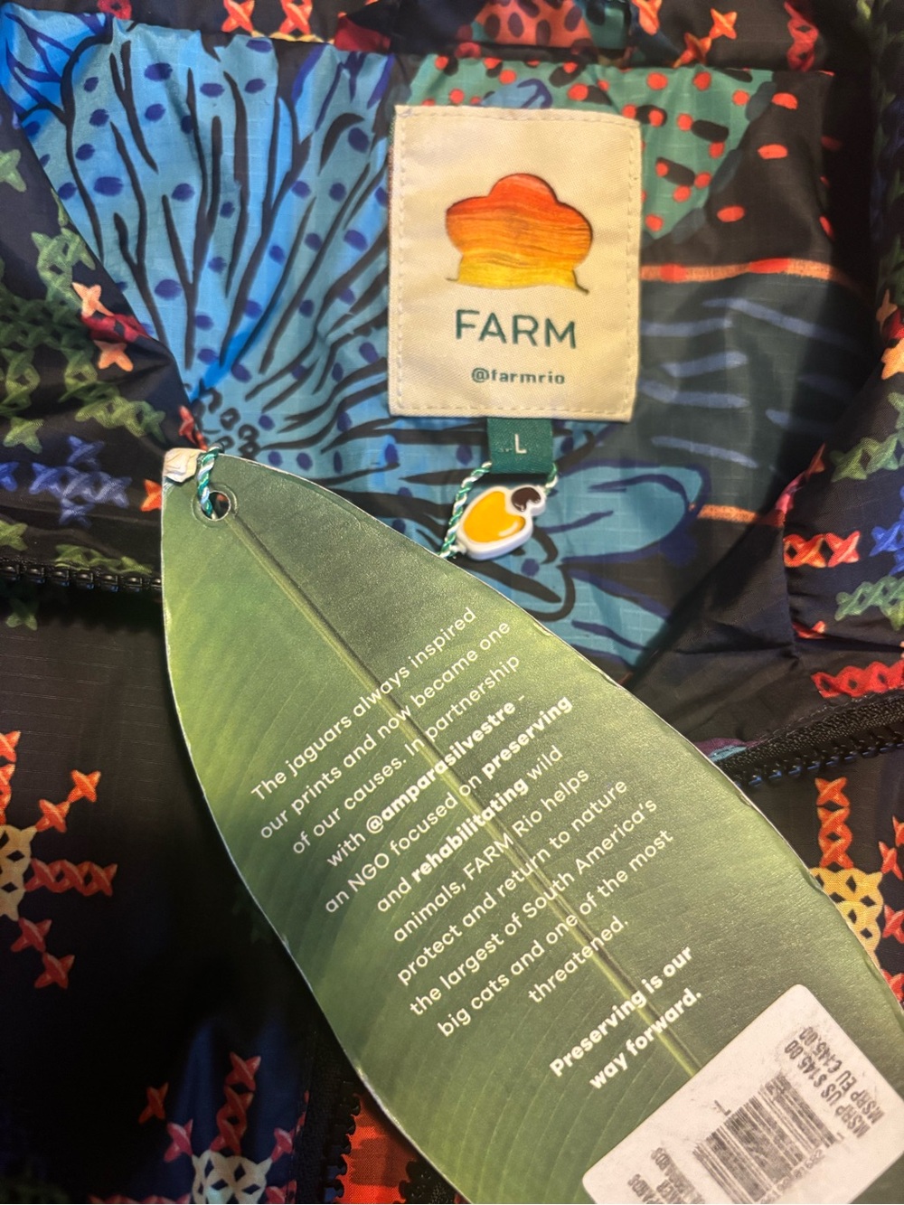 FARM Rio | Black Cool Leopards Windbreaker - Picture 7 of 12
